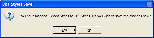 Image show the dialog advising that x number of changes have been made, and asking if you iwsh to save the changes now.