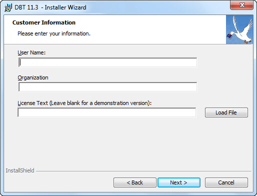 Customer Information dialog