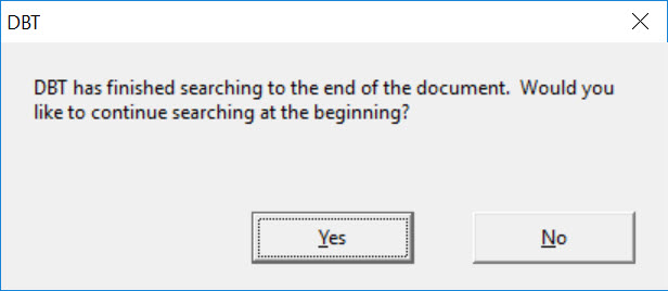 image shows the finished searching dialog.