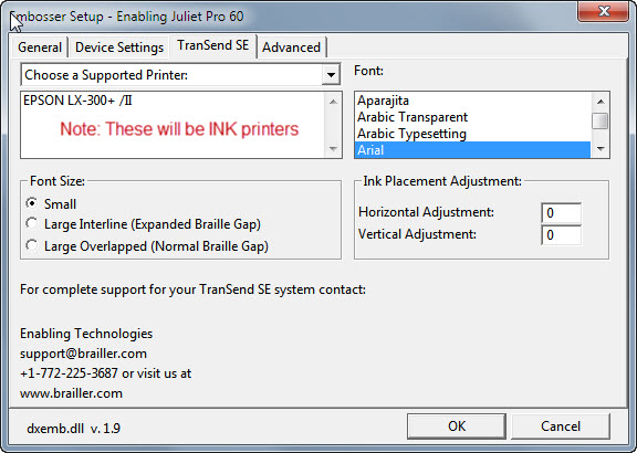 Image of Transend dialg which will only appear if the Transend add-in has been purchased,