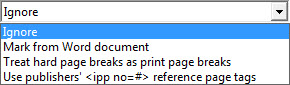 Image shows the print page list box.