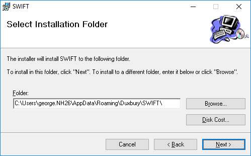 Image showing the Select Installation Folder dialog.