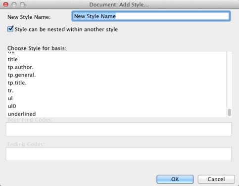 Image shows the Add Style dialog.