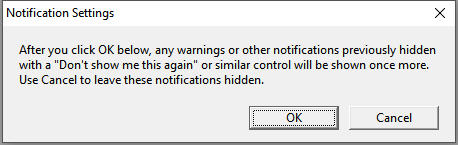 Notification Settings Dialog