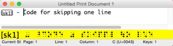 Image of Default Views example showing the sk1 Code being used (Skip one Line)