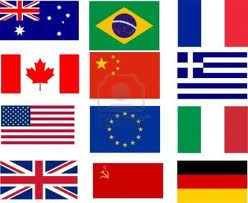 graphic of flags of many nations