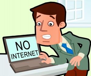 graphic representing not having internet access